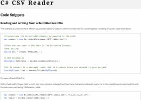 C# CSV Reader screenshot