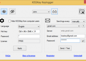 KISSKey Keylogger screenshot