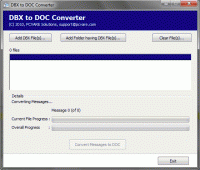 Convert DBX to Word screenshot