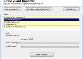 Birdie vCard Importer screenshot