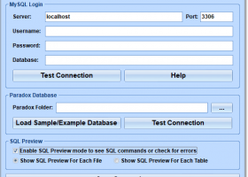 MySQL Tables To Paradox Converter Software screenshot