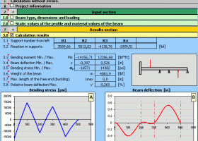 MITCalc Straight beams calculation screenshot