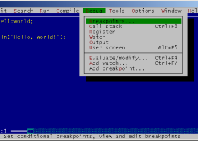 turbo pascal tpw windows 7