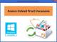 Restore Deleted Word Documents Restore Deleted Word Documents